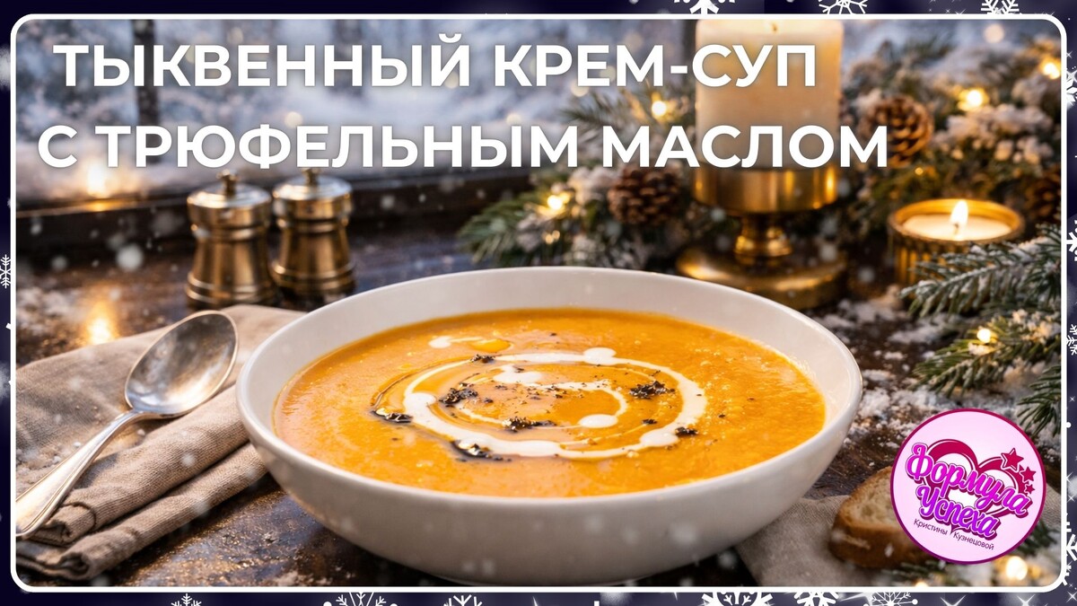 Тыквенный крем-суп с трюфельным маслом. Рецепт.