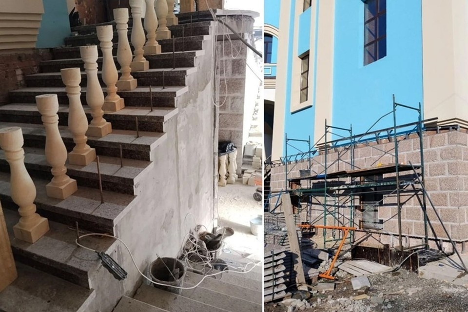    В Мариуполе продолжается восстановление Храма Покрова Божьей Матери. Фото: Администрация Мариуполя