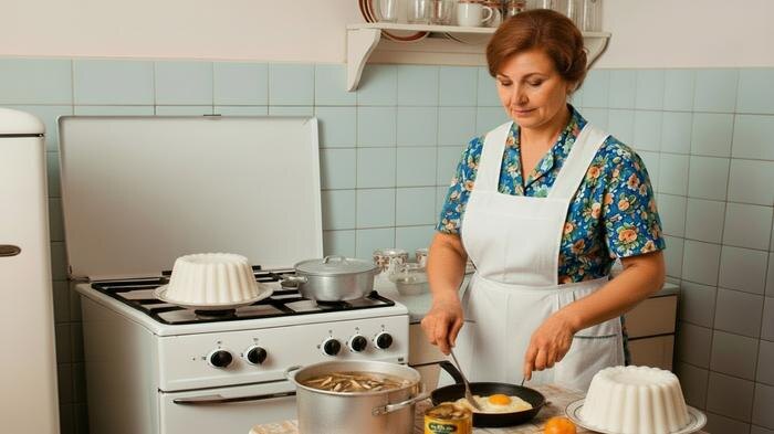8 советских блюд, которые больше не готовят в современных семьях. Обложка © Gemini Nano Banana