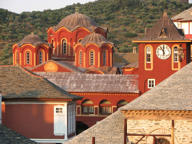 Афон. Ватопедский монастырь. Современный вид