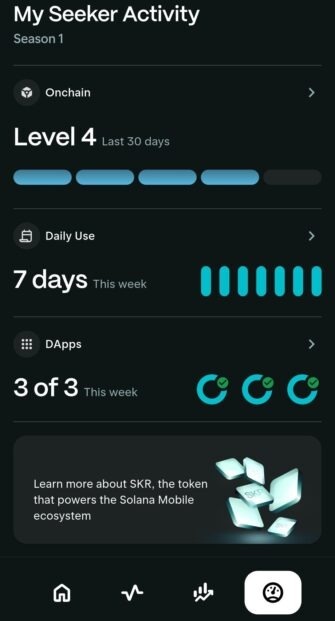    Мониторинг активности в кошельке Solana Seeker