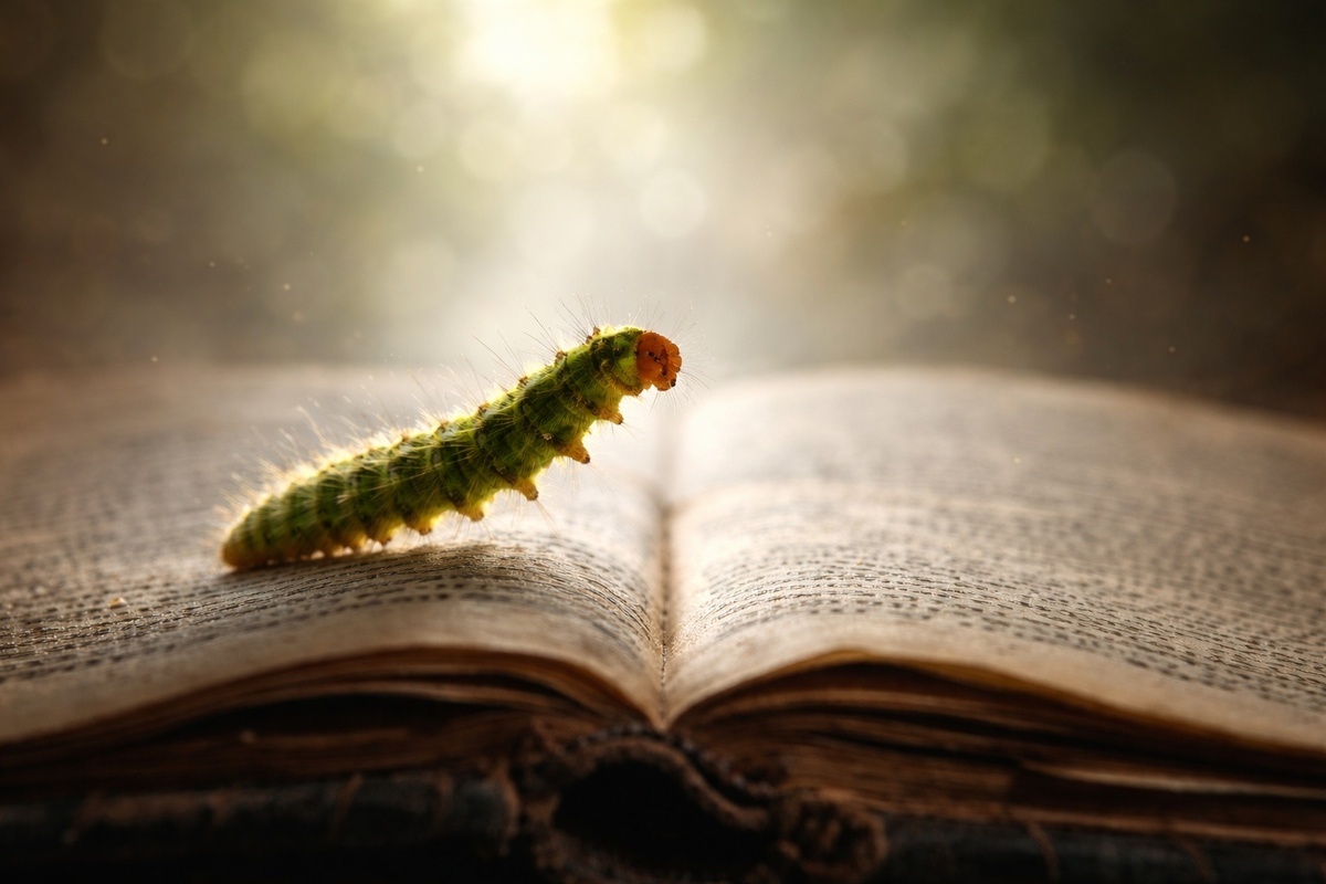    Личинки книжных вредителей могут жить среди страниц по несколько лет