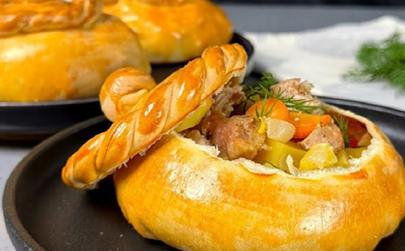 Жаркое по-деревенски: готовим в хлебных горшочках