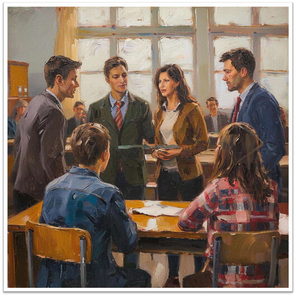 Школа Бога. Сгенерировано нейросетью, 2026, @ МОД «Исток Руси»