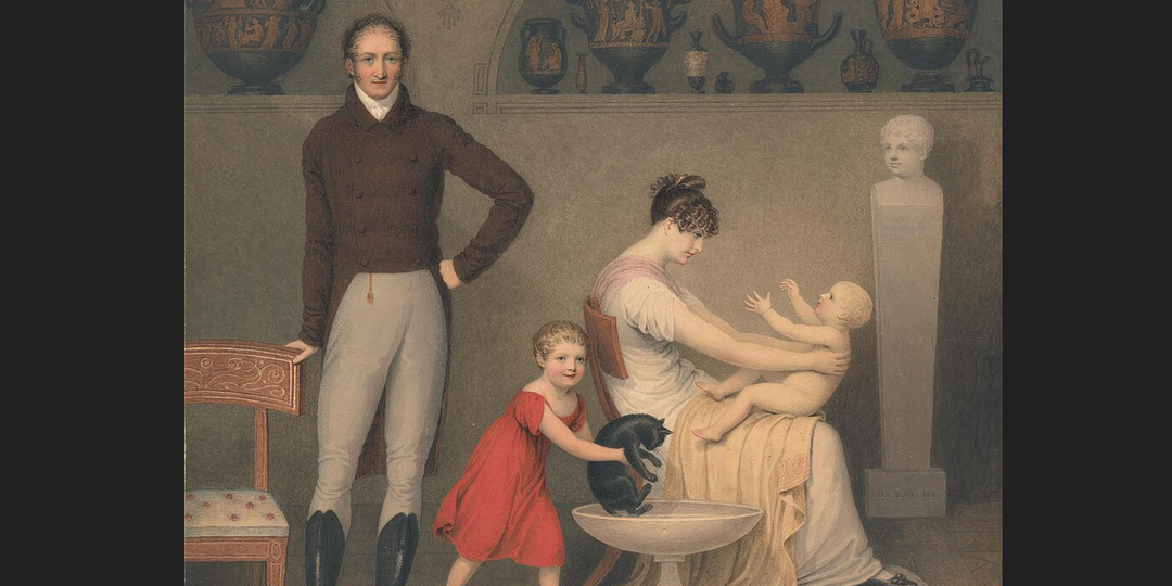 О чем говорит этот автопортрет художника Адама Бака с семьей