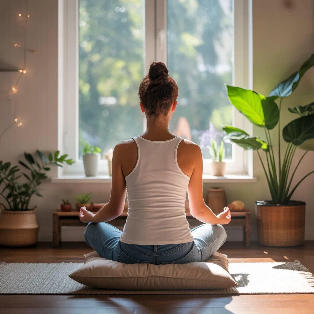 Регулярная практика медитации приносит спокойствие и ясность ума