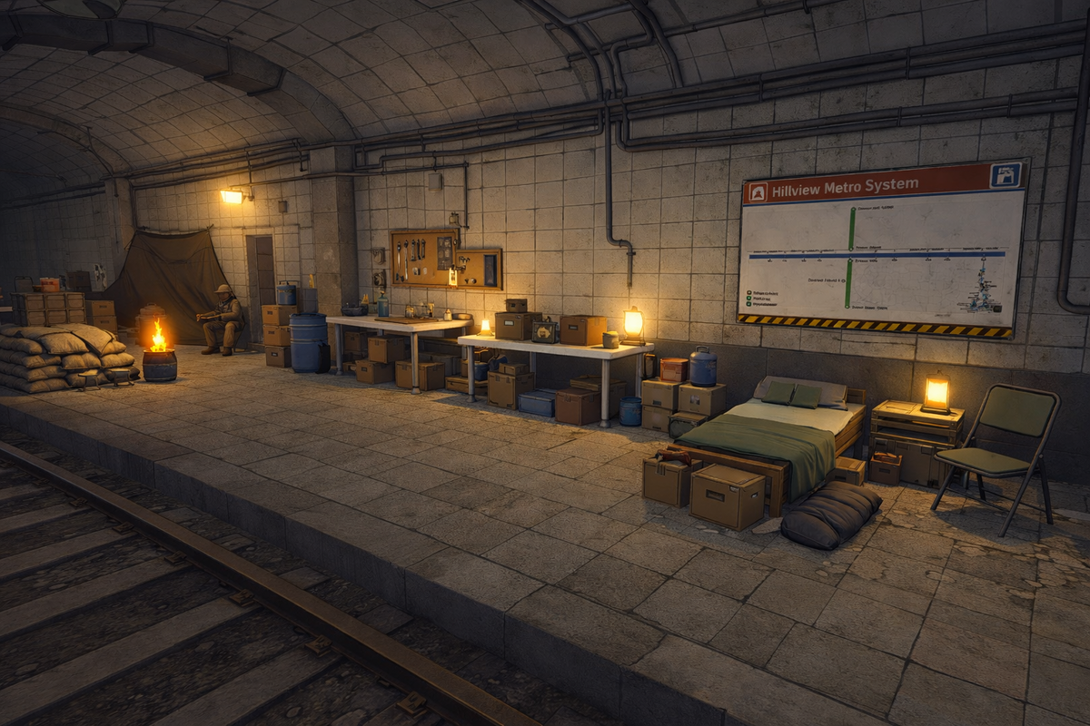 Одна из обжитых станций (кстати, теперь картинки по графике больше похожи на иллюстрации из игры)