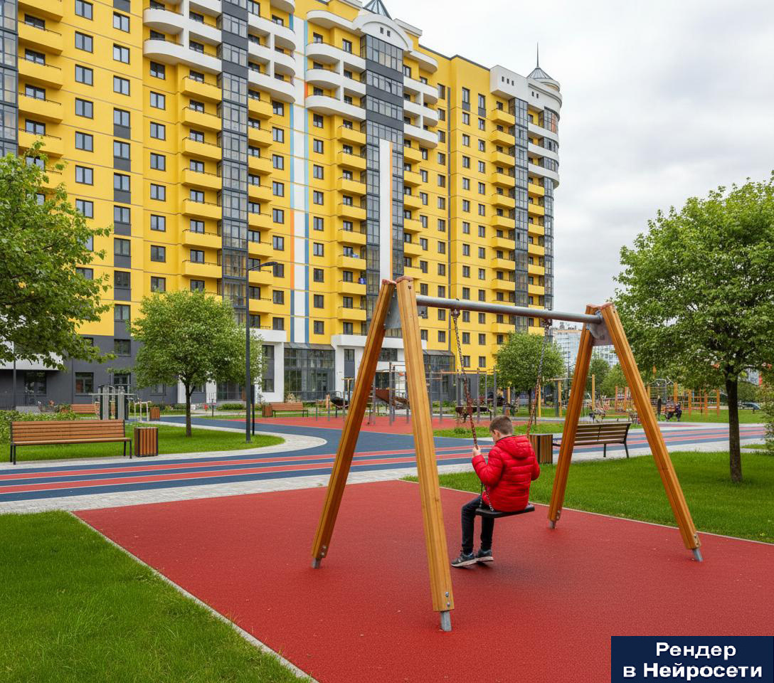 ИИ визуализация фасада дома в Нейросети для архитекторов