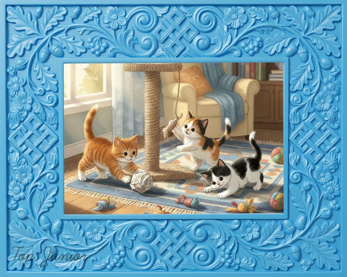 Бабушкины клубочки самые игручие :)