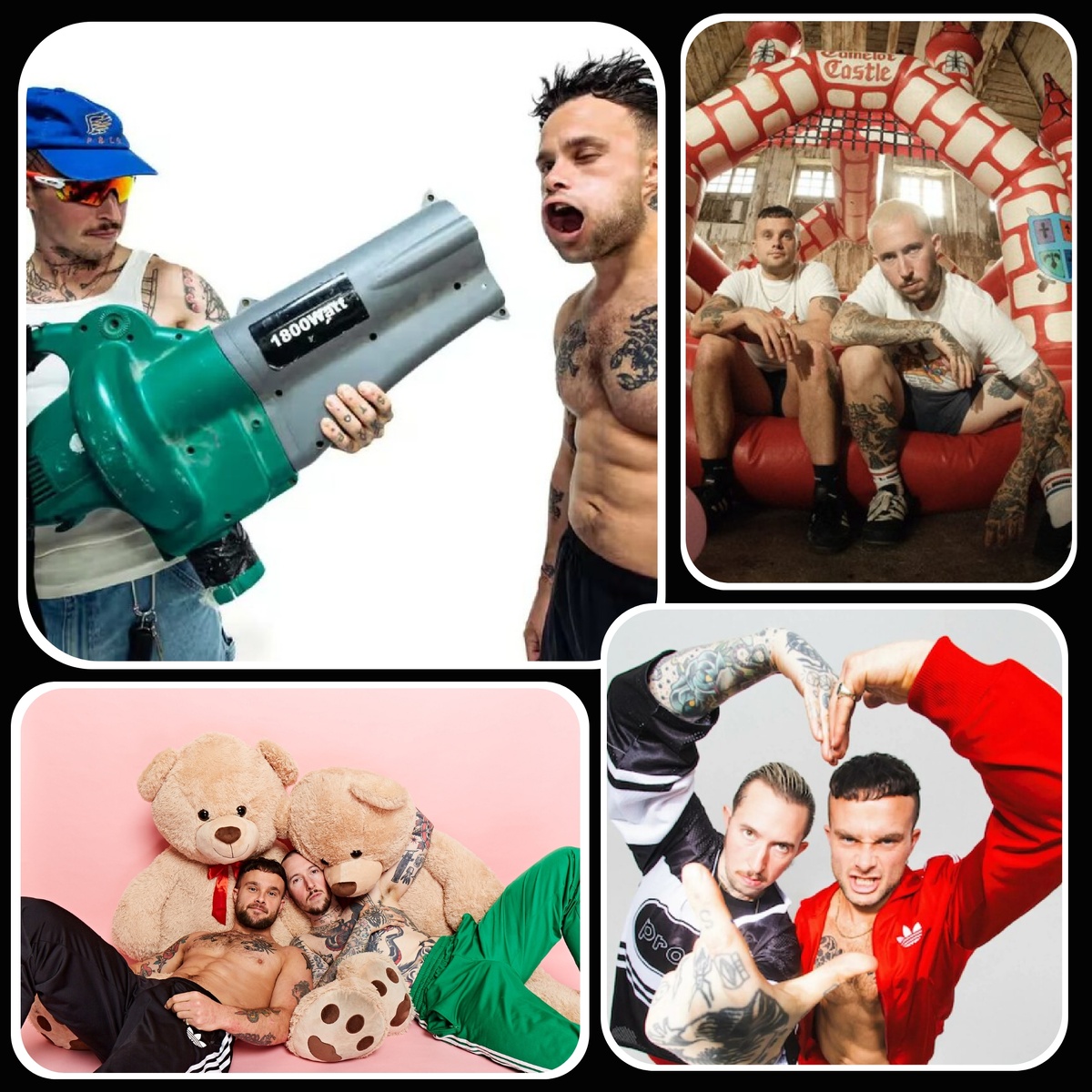 Ну, вот как понять этого сумасбродного детину? Весь в татуировках, да еще и в рок ударился!))))) Лори Винсент тот, что на всех фото с усиками.