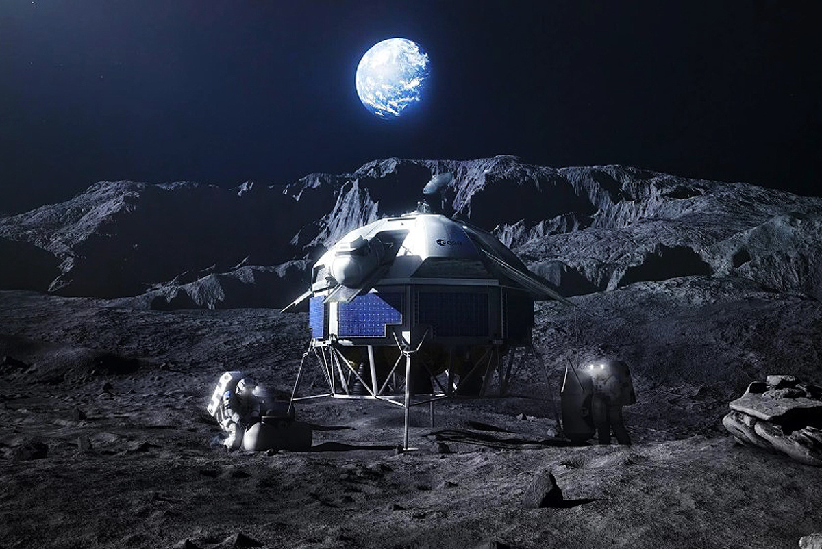 Визуализация посадочного модуля Argonaut, который будет выделять метан на поверхность Луны. Фото: ESA