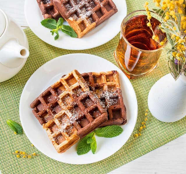     Шоколадно-банановые вафли