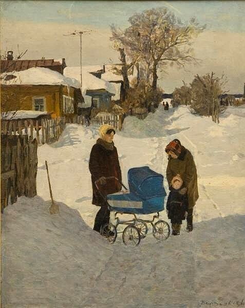 "К весне", 1973 г. 100x80 , холст , масло