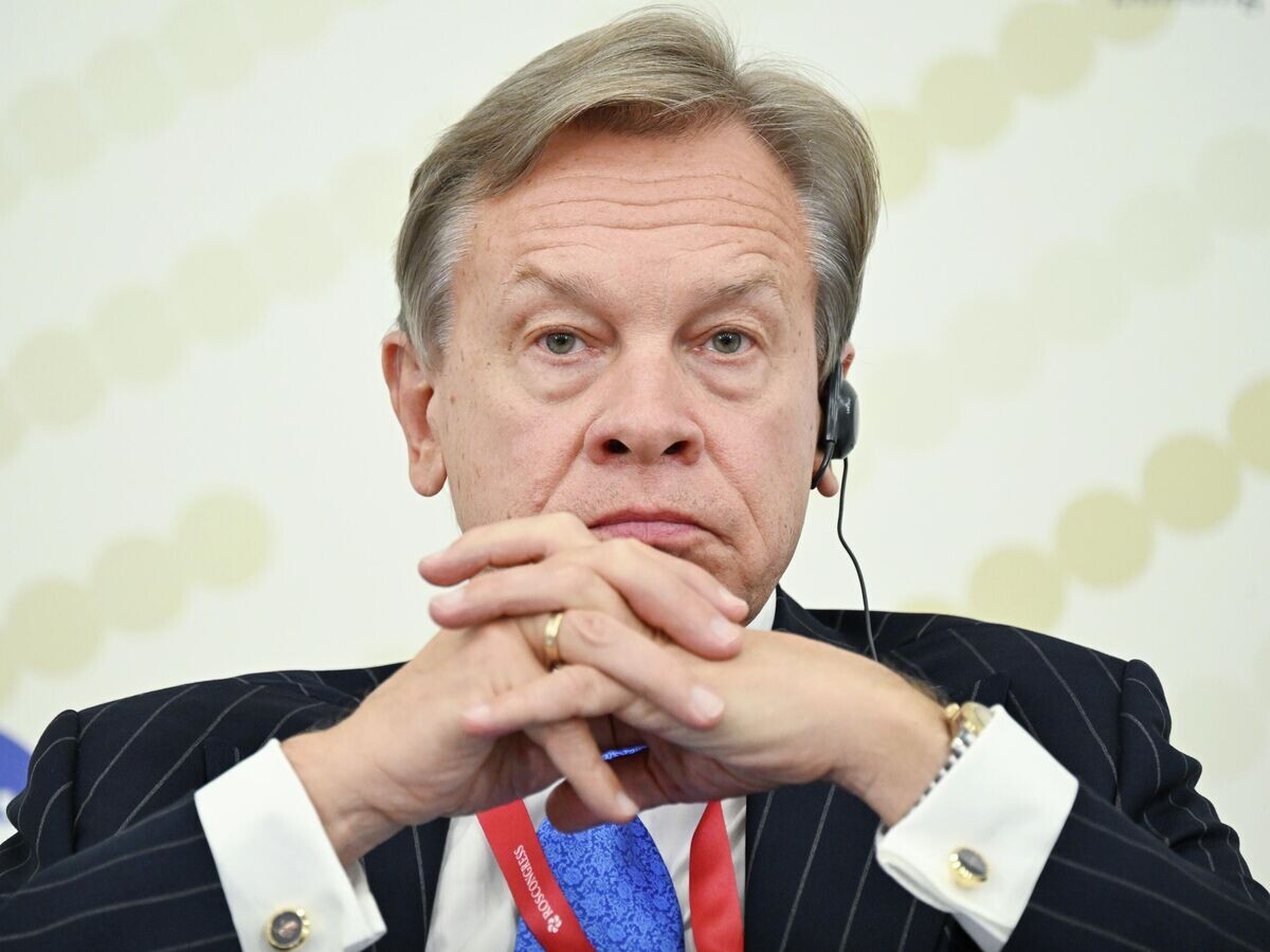    Алексей Пушков на ПМЭФ-2025 | © РИА Новости / Пелагия Тихонова