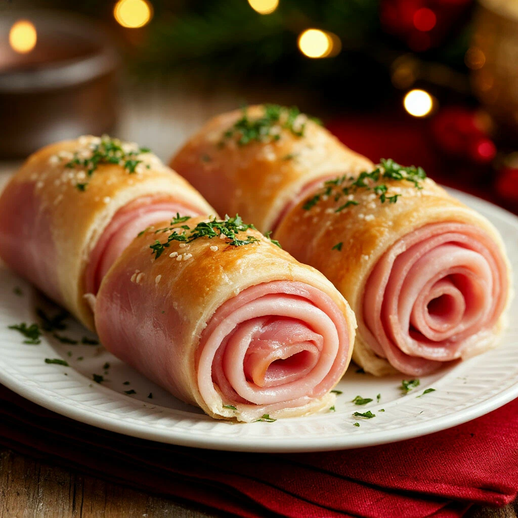 Рулетики из ветчины