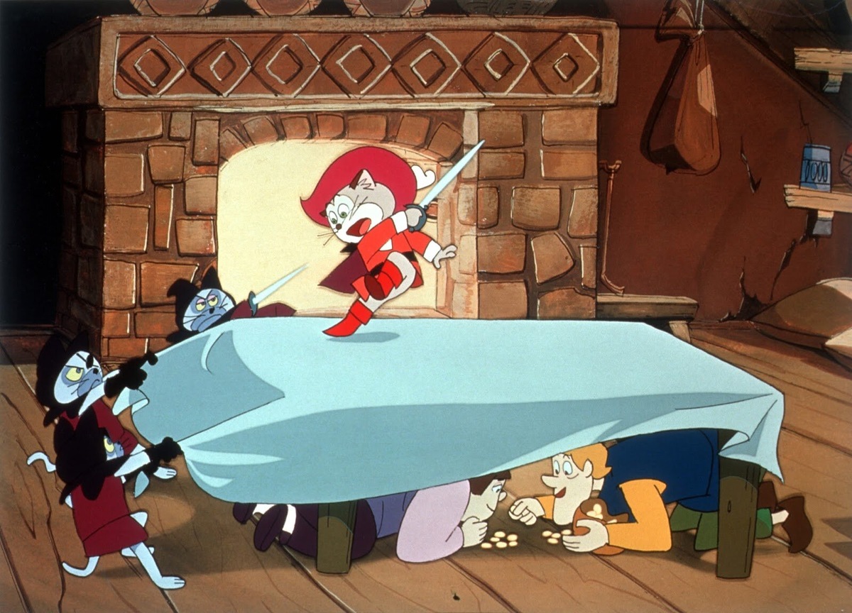 Кадр из аниме «Кот в сапогах» (1969)