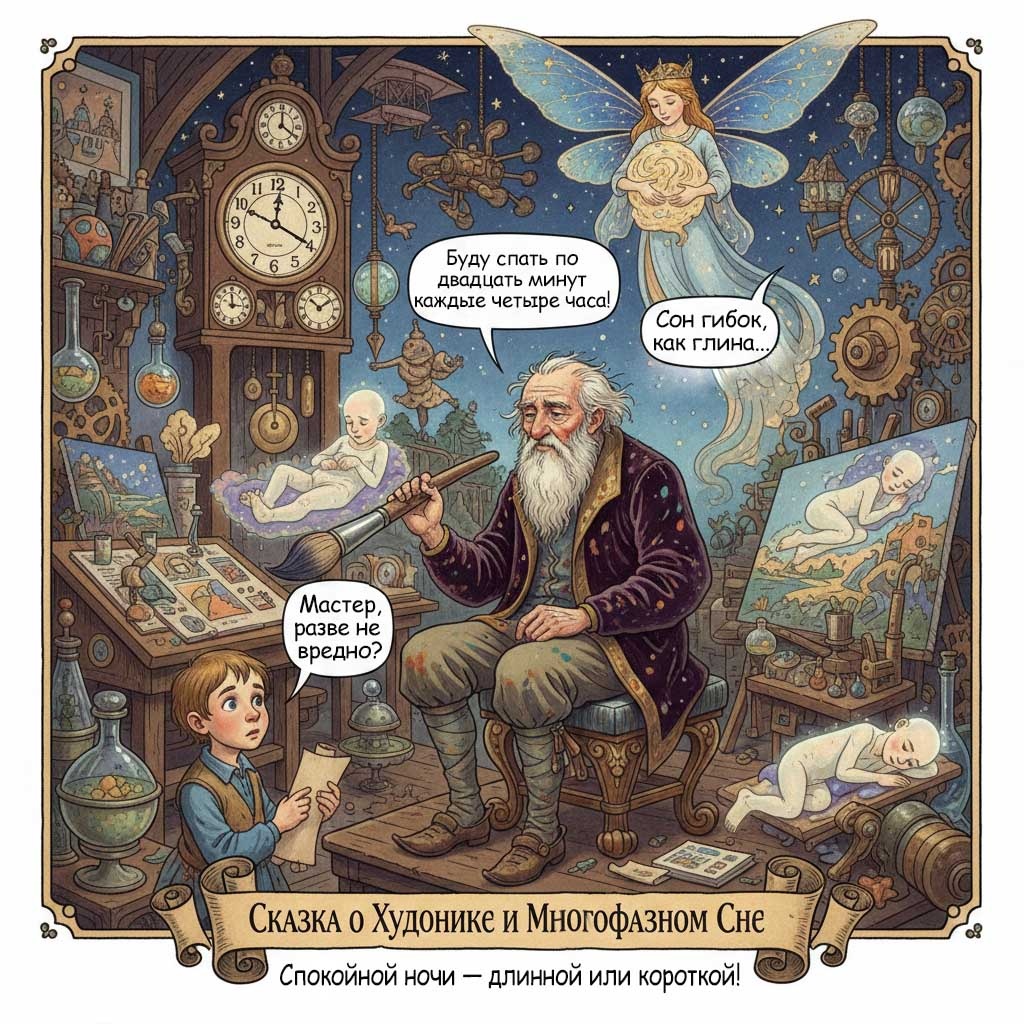 Сказка о Художнике и Многофазном Сне
