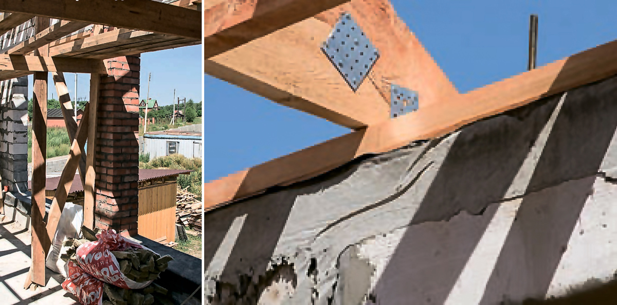 Реконструкцию начали с возведения по периметру открытых террас несущих стен с бетонными сейсмопоясами наверху