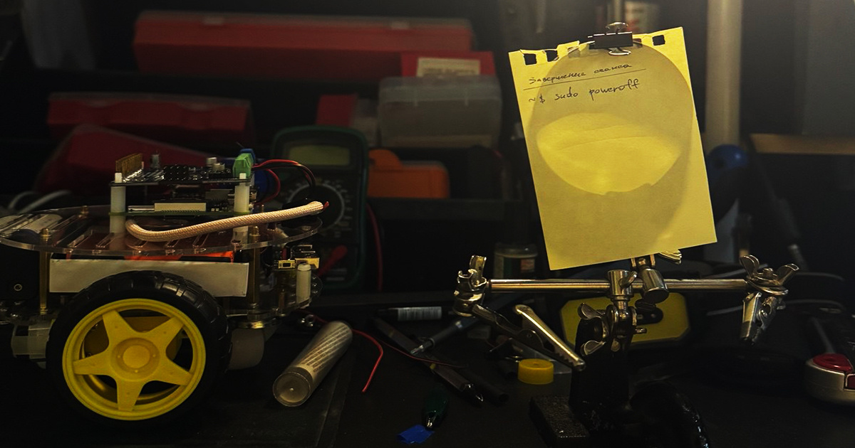 Рабочий стол в моменте сборки моего первого домашнего питомца.