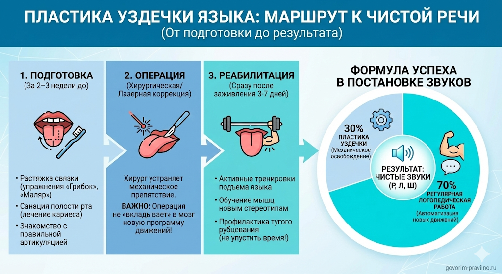 Пластика уздечки