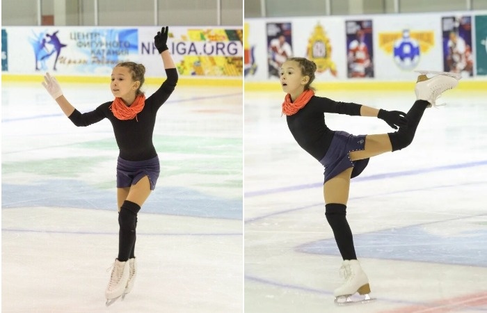 Камила Валиева в детстве.