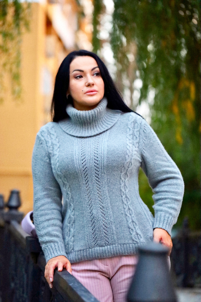 Свитер "CLASSICAL WHITE / GREY" на двухфонтурной вязальной машине (школа вязания и шитья Lorraine Woolheart ®2014) (ИП Берлизова Лариса.А.)