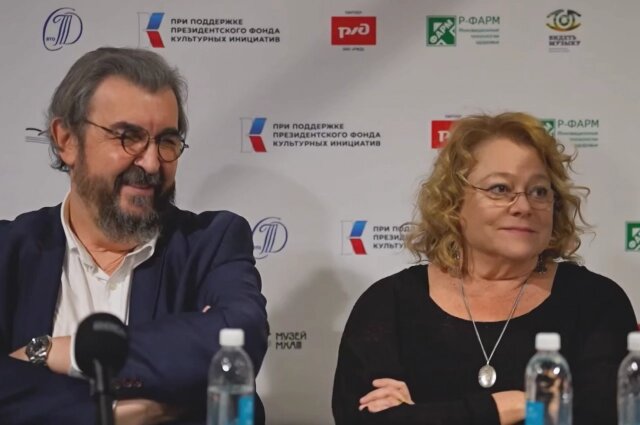    Игорь Золотовицкий с женой Верой Харыбиной. Фото: кадр из видео