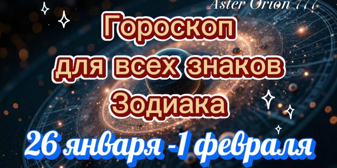 Гороскоп на неделю (26 января - 1 февраля) Для всех знаков Зодиака