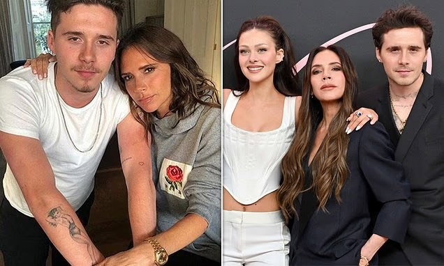 Виктория Бэкхем - свекровь. Бруклин Бекхэм и Никола Пельт- пара. Фотография из открытого источника. 