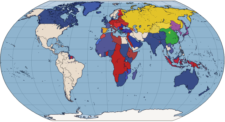 Политическая карта мира на начало конфликта