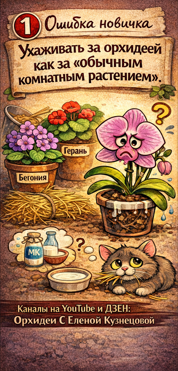 1 ошибка начинающего орхолюба. Орхидеи С Еленой Кузнецовой 