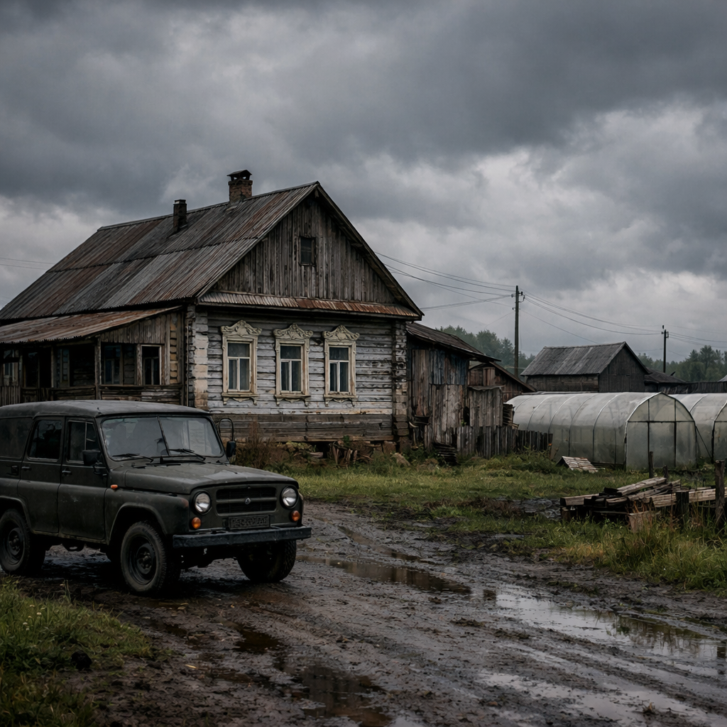 «Ничего не изменилось. Та же грязь, те же покосившиеся заборы... Как будто время здесь остановилось».