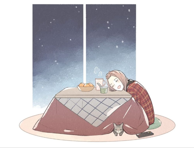 В чем в аниме греются зимой за котацу? Правильно, в хантенах