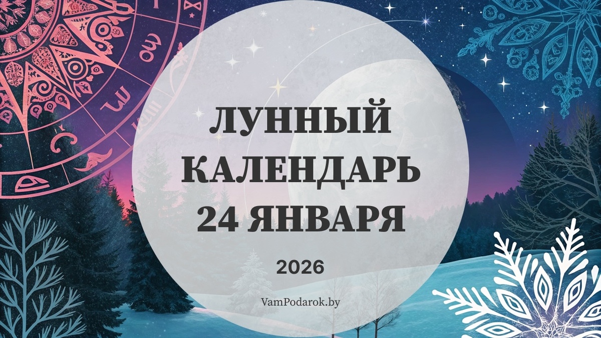Лунный календарь на 24 января 2026 года