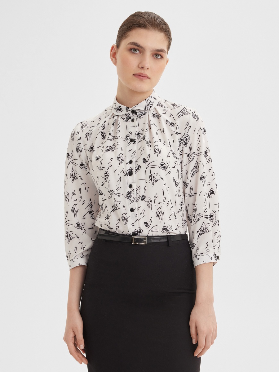 Блузка: 2 390 руб. (старая цена: 4 990 руб.) Модель: Л88030801. Артикул ткани: СВ187
Состав: 60% вискоза, 35% полиэстер, 5% лайкра