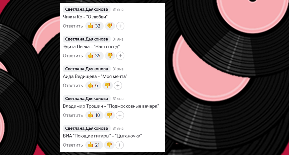 Голосование по 7-й группе песен. 