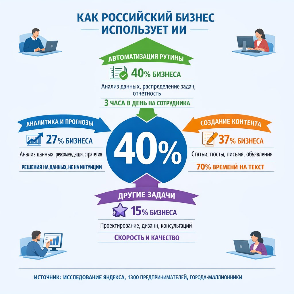 КАК РОССИЙСКИЙ БИЗНЕС ИСПОЛЬЗУЕТ ИИ