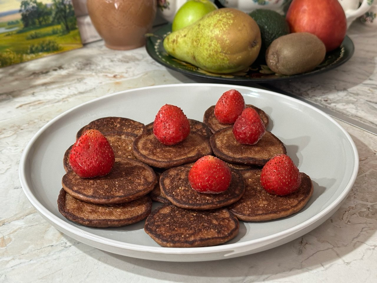 Шоколадные овсяные блины. Фото автора