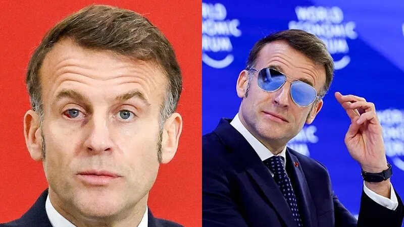 Макрон уже долгое время ходит с красным глазом
Фото:
Daily Mail