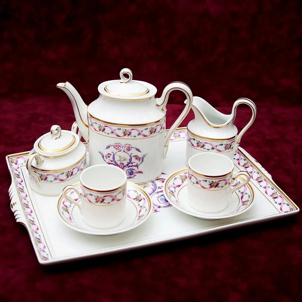 Кофейный сервиз «Тет-а-Тет» - «RAPPALO» Фарфор RICHARD GINORI, Италия 70-е годы ХХ века.