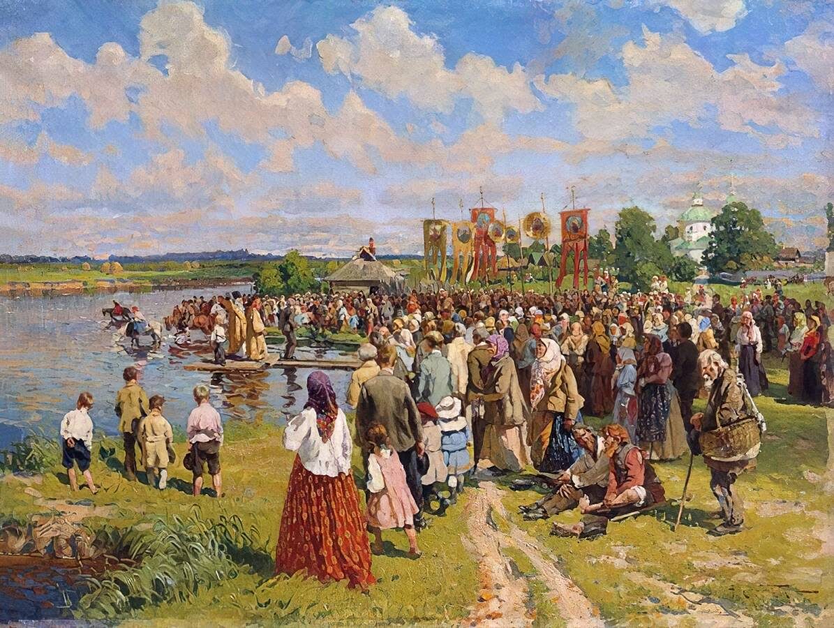"Крестный ход". Художник Маковский В.Е., 1883 год