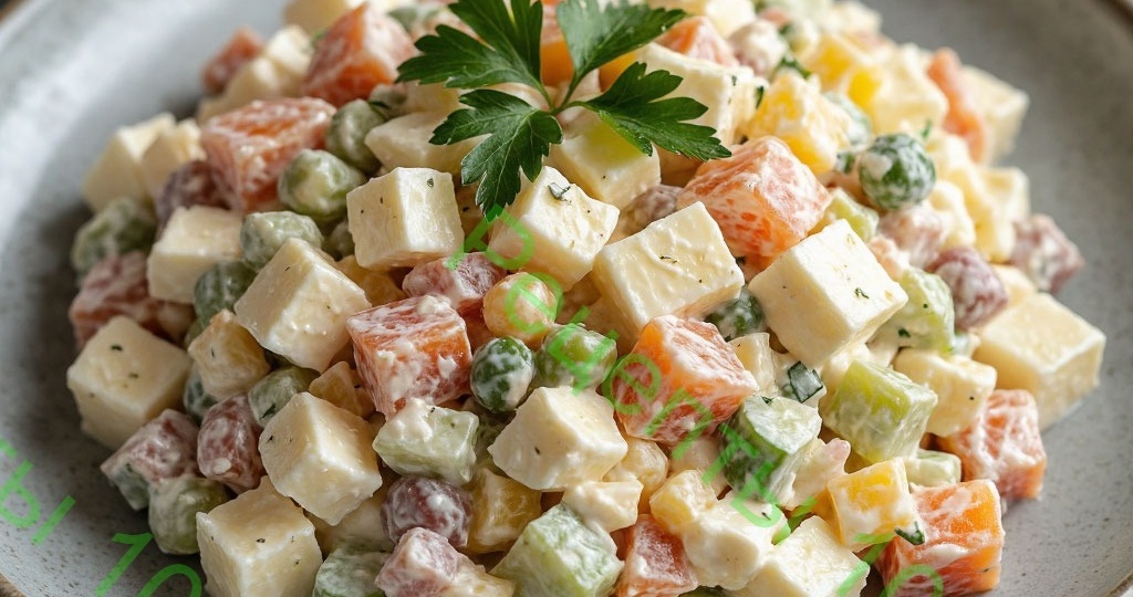 Салат Оливье классический.