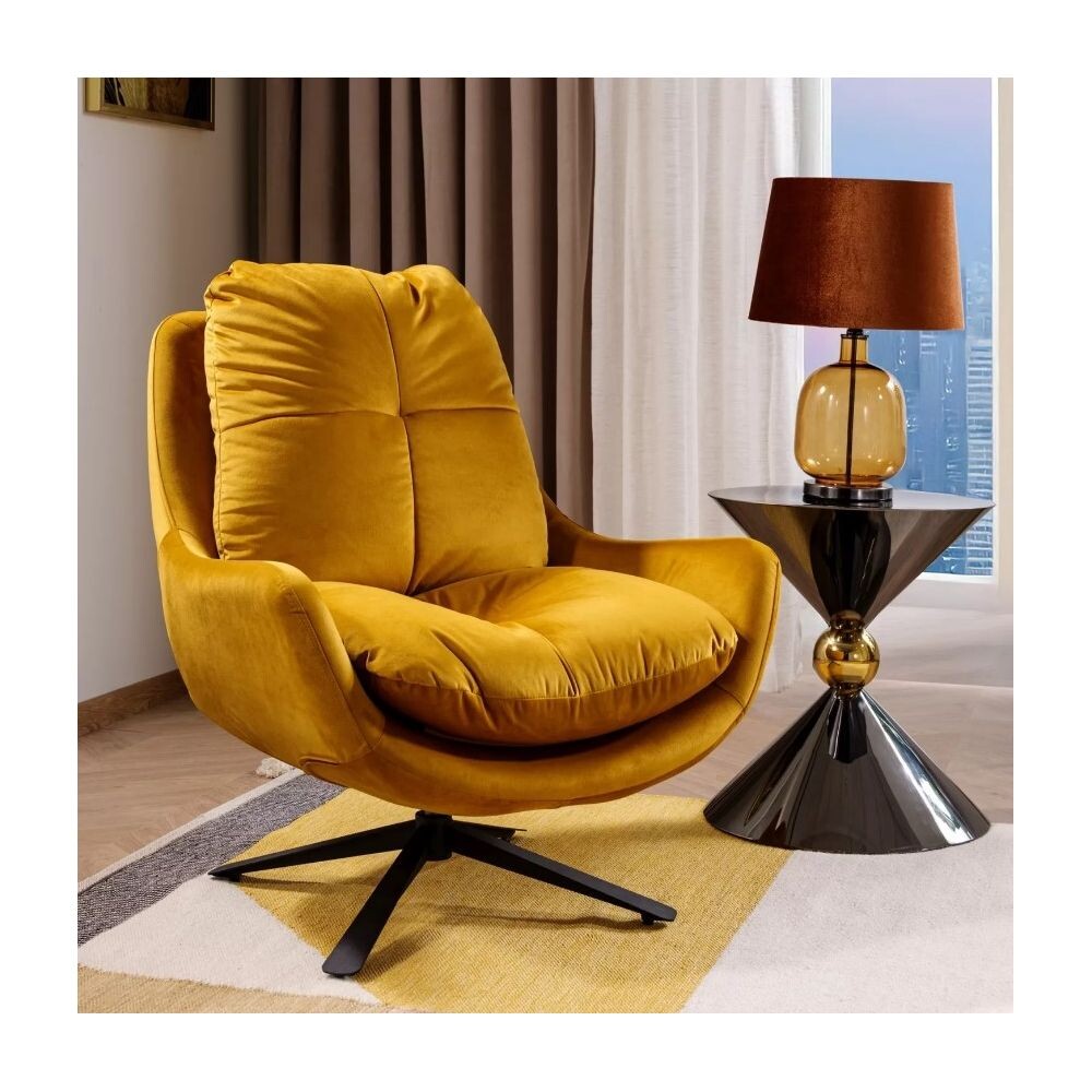 Кресло Signal VIVIEN Velvet (карри/черный)