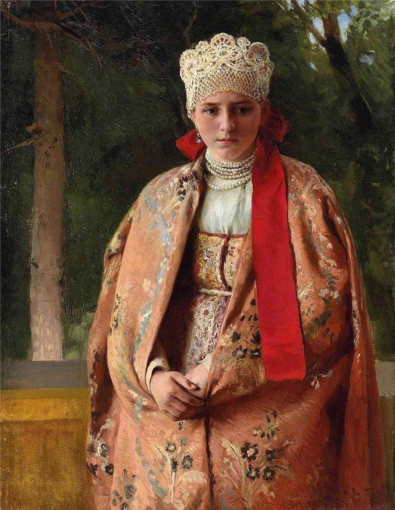 Художник Клавдий Лебедев «Боярыня»