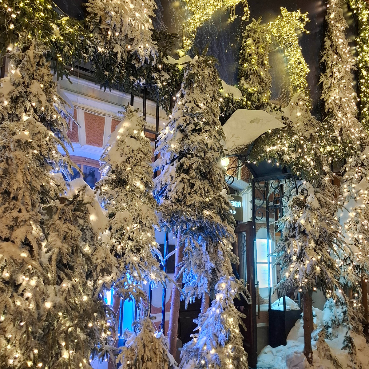 21 января 2026 года. Фасад одного из домов на Старом Арбате. Фото автора.