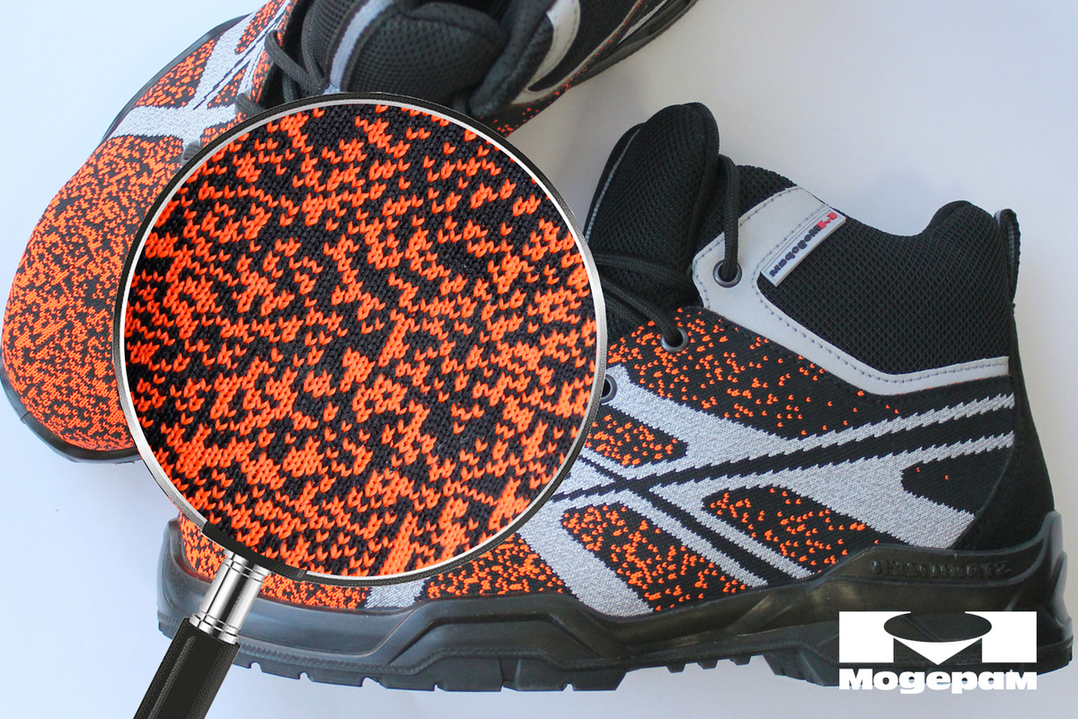 Кроме дышаших свойств, 3D-вязка позволяет создавать оригинальные рисунки (под заказчика), а также добавлять световозвращающие нити, без необходимости дополнительно пришивать такие элементы, если они необходимы. 