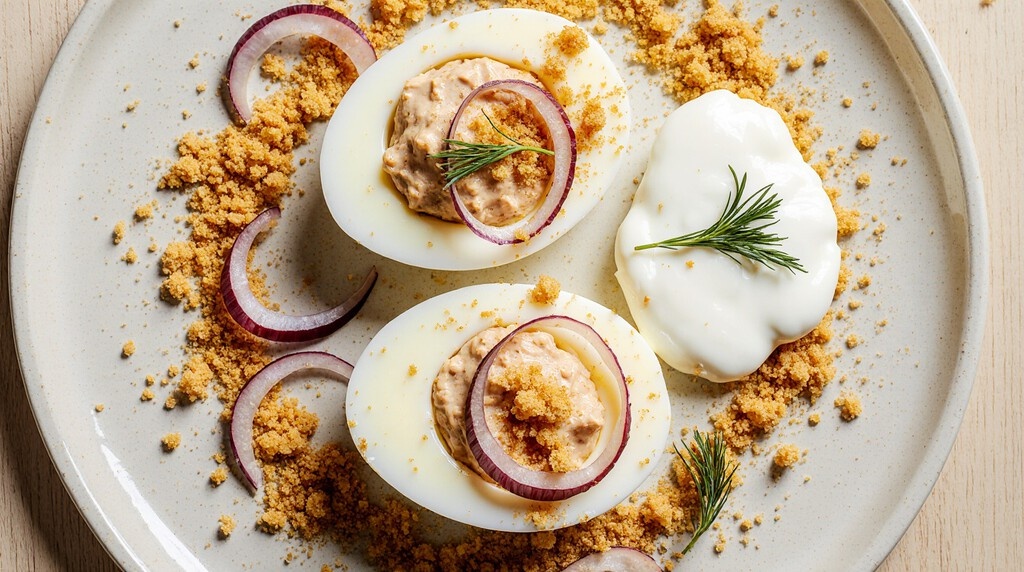 Яйца, фаршированные луком
