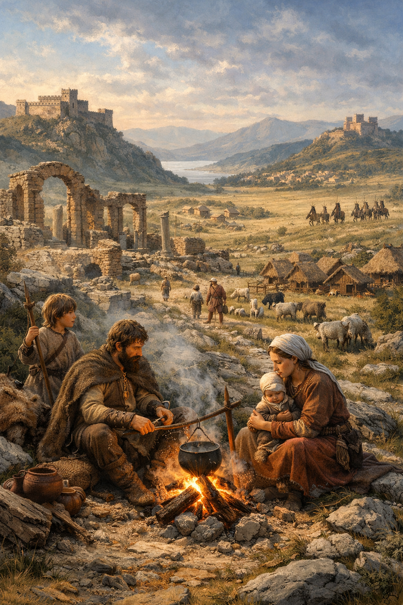 Балканский полуостров VII века: славянские поселенцы спускаются с гор к побережью