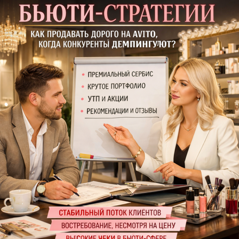    Как продавать бьюти-услуги по высоким ценам на Авито даже в условиях демпинга конкурентов: пошаговая стратегия для мастеров admin