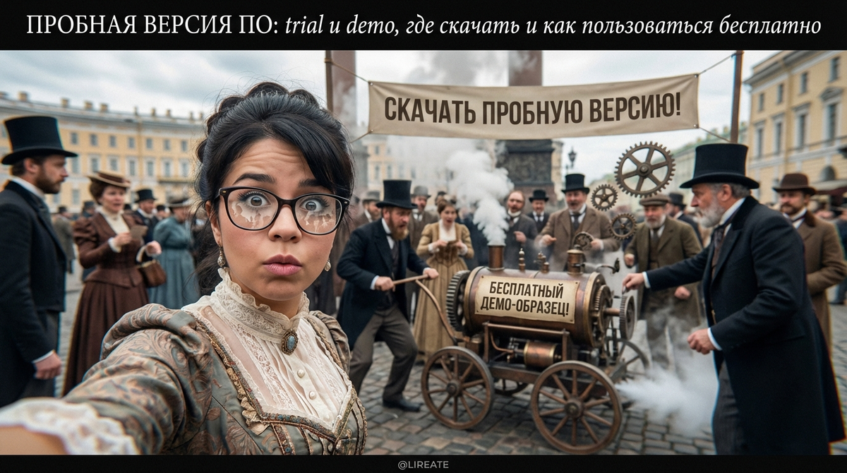    Информация о пробных версиях ПО, способах их получения и использования. Лирейт